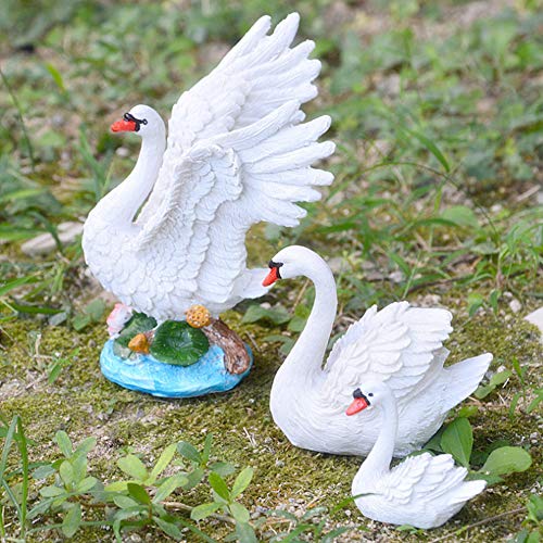 MENDUNER Figure Décorative du Jardin en Résine Durable, Animal Adorno 3 pc. pour Un Endroit Pittoresque et Une Décoration de la Maison, Créant des Nausées et Une Scène de Vie Colorée