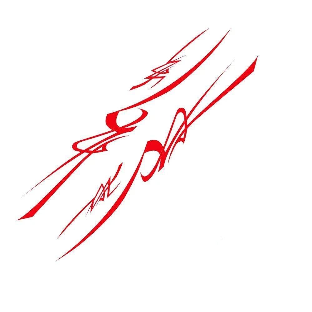 Car Sticker Graphics Stripes Decor Decal(Glossy Red,250cm)