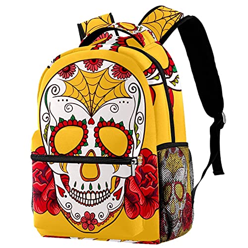 Sac à dos de voyage imprimé fleurs et crâne, le cadeau idéal campus