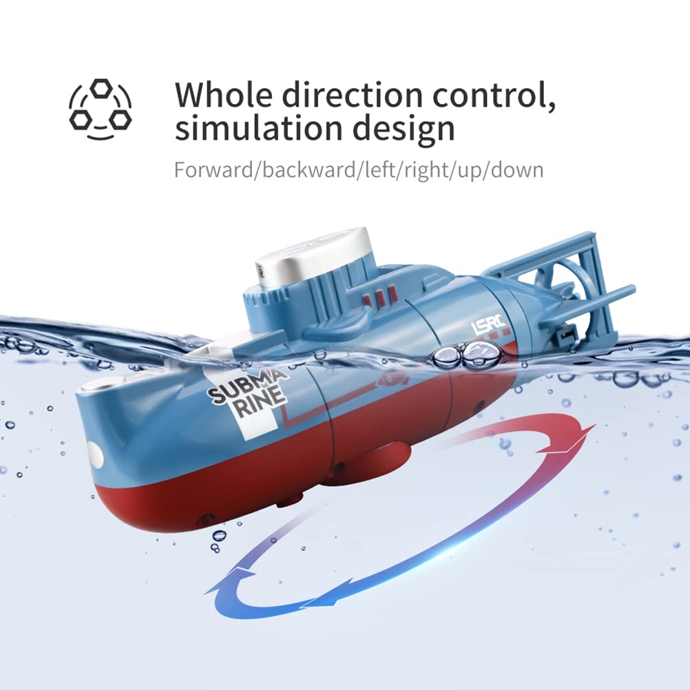 Mini Submarino de Juguete RC, 6 Canales de Control Remoto bajo el Agua, Barco de Buceo, Modelo de Juguete eléctrico, Juguete Educativo para niños, Regalo para niños
