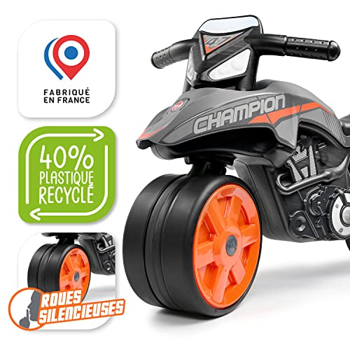 FALK - Laufrad Moto Street Champion – Grau – leise Räder – ab 2 Jahren – 40% recycelter Kunststoff 541S – Bild 5