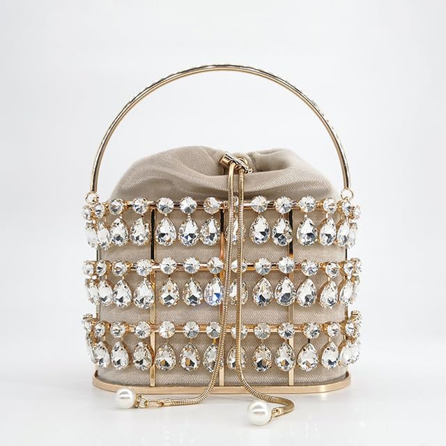 Borsa da Sera con Strass di Cristallo Grande Pochette da Sposa Borsa da Donna Borse da Donna Borsa da Donna in Velluto di Metallo con Diamanti