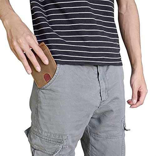 wallet, Money Clip, Retro Wallet Card Holder Anti-Magnetic Handmade Retro Casual Men's and Women's Wallet Thint(Brown)3