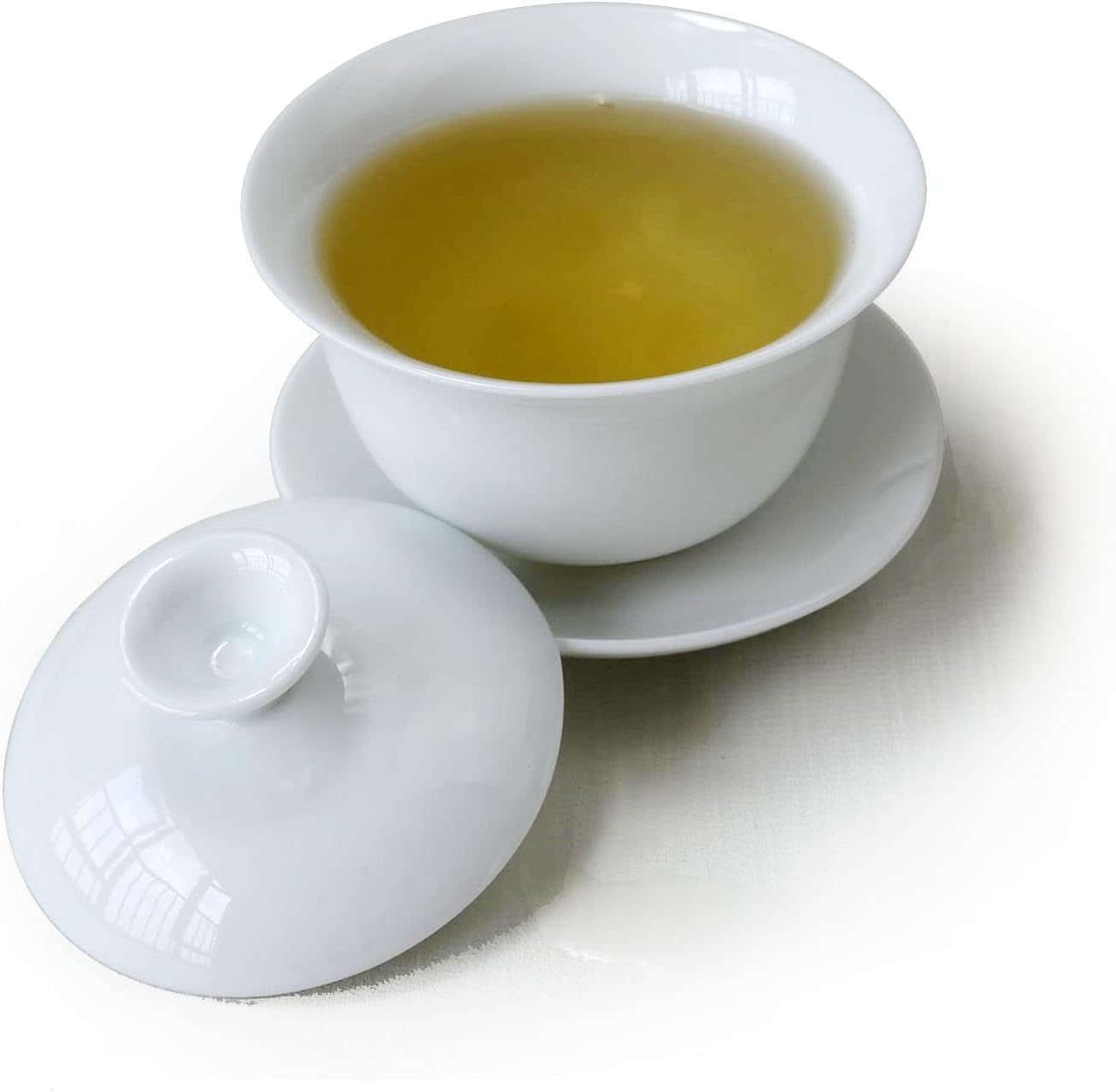 Gaiwan Teacup Chinese Gongfu Tea Set High White Porcelain Ceramic Gift Box (douli cup)