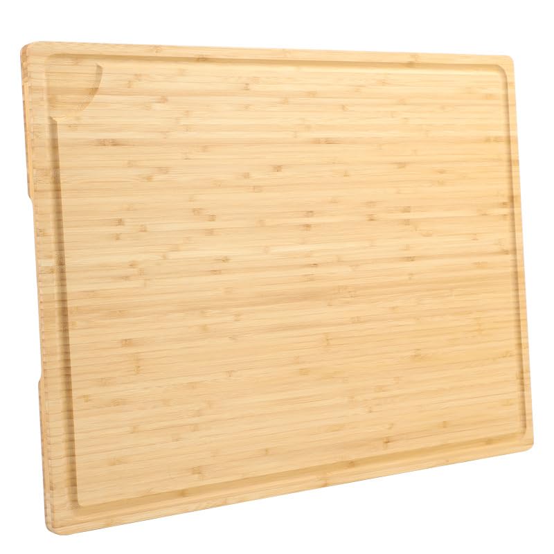 BRAVECOW Bambus Schneidebrett Extra Groß 61.0 cm Holz Metzgerblock Spüle Schneidebrett 60x45x2cm Home Knetbrett Fleisch, Gemüse, Obst, Brot, BBQ