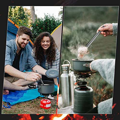 4 Pieces Titanium Long Handle Spork And Spoon Ultralight Portabale Flatware 8.7 Inch Soup Spoon Camping Spork For Outdoor Camping Backpacking Hiking Travel Picnic Tablewar #TOP4