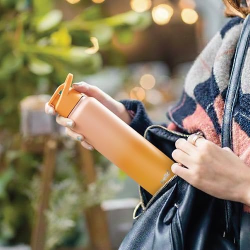 Image of CELLO Aqua Pro Max Stainless Steel Water Bottle 1000 ml Pink & Yellow | ISI Certified Single Wall Rust & Leakproof Fridge Safe Stylish Easy Grip Colorful Steel Water Bottle For Office & Daily Use