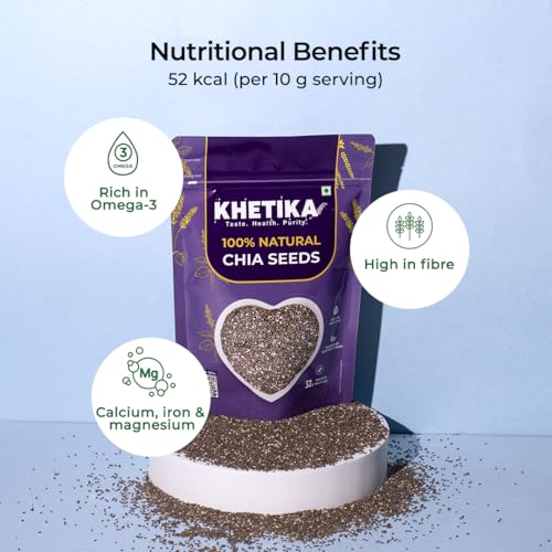 Image of Khetika Chia Seeds 500g (Pack of 3)