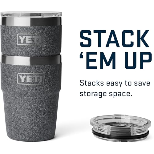 Image of YETI Rambler 16 oz Stackable Tumbler, Vacuum Insulated, Stainless Steel with MagSlider Lid | Stackable