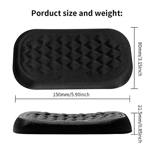 Image of Vaydeer Mouse Wrist Rest Pad, Memory Foam Hand Rest Support Padded for Office, Computer, Laptop, Typing and Wrist Pain Relief and Repair (5.91 inch, Black)
