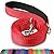 Joytale Padded Handle Dog Lead,Double-Sided Reflective Nylon Dogs Leads for Training,Walking Leash for Small, Medium Dogs, 1.2m × 2cm, Red