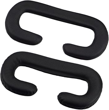VR Face Cushion 2Pcs PU Leather Compatible with Htc Vive VR Headset Sweat-Resistant Sponge Pads with 8Mm and 22Mm Thickness for Comfortable Use