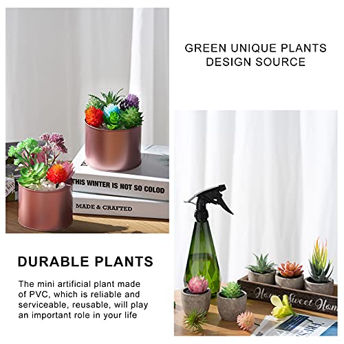 Jutom 32 Pieces Mini Artificial Succulents Realistic Artificial Succulent Plants Colorful Faux Succulents Mini Small Cactus Plants For Garden Flower Home Bedroom Kitchen Living Room Decorations #TOP6