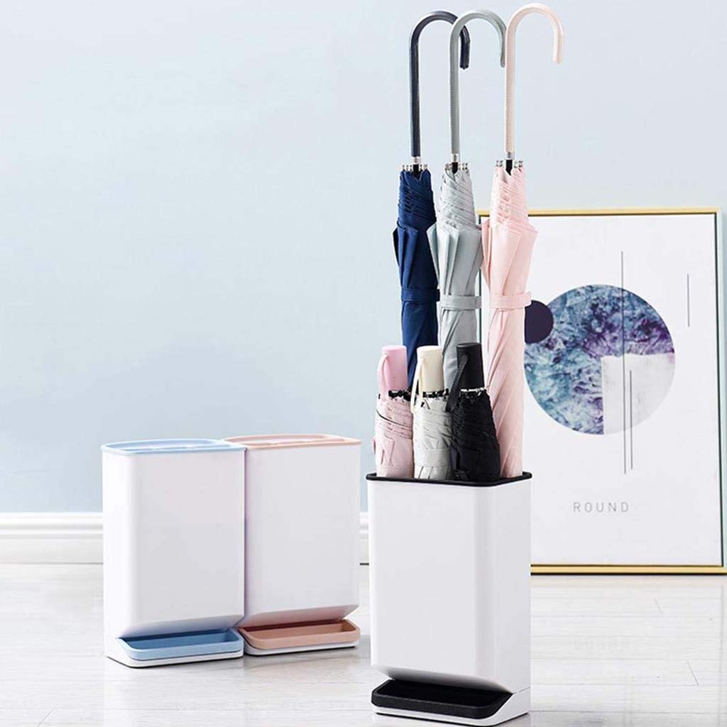 Porte-Parapluie Mural Avec Bac Récupérateur D'Eau Amovible - Noir, Pour Bureau Ou Maison