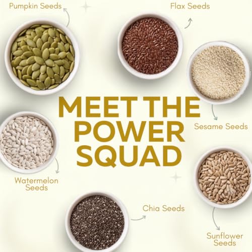 Image of Zucchero Premium Seed Mix - 6 in 1 Super Mix (1 kg) | Healthy Diet Snack | Omega-3 | Hi-Protein | Hi-Fibre | Chia, Pumpkin, Sunflower, Watermelon, Sesame, Flax | 100% Natural | Lab Tested