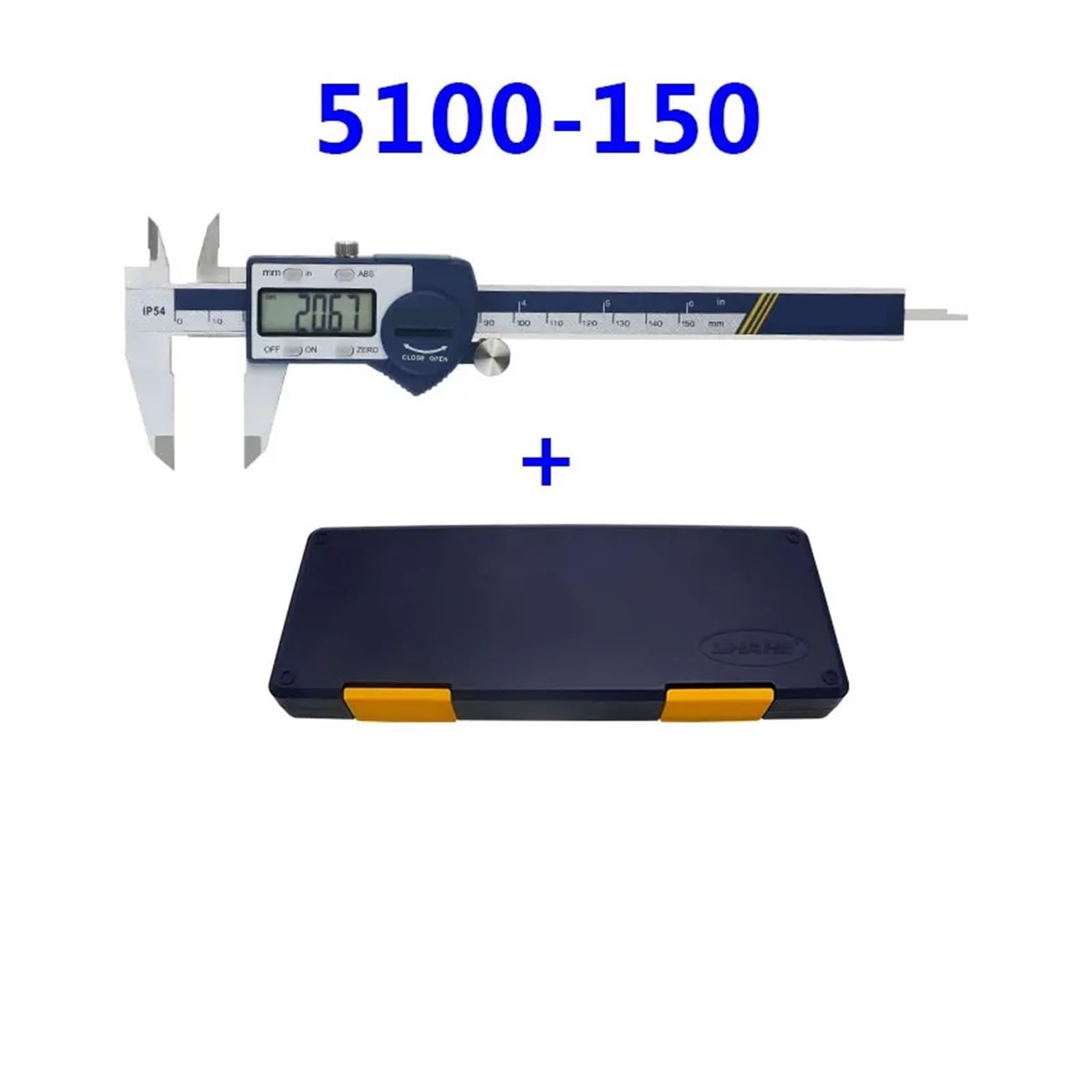 Elektroniczna suwmiarka cyfrowa 150/200/300 mm z bardzo dużym ekranem LCD Cyfrowa noniuszem Mikrometr cyfrowy, Ciężki obowiązek(0-150mm)