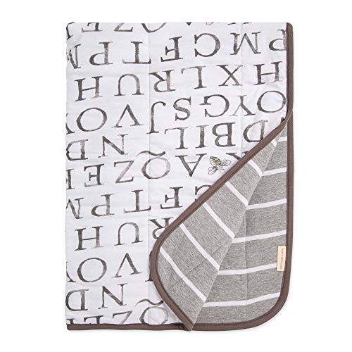 Image of Burt's Bees Baby - Reversible Blanket, Nursery, Stroller & Tummy-Time Organic Jersey Cotton Quilted Infant & Toddler Bedding