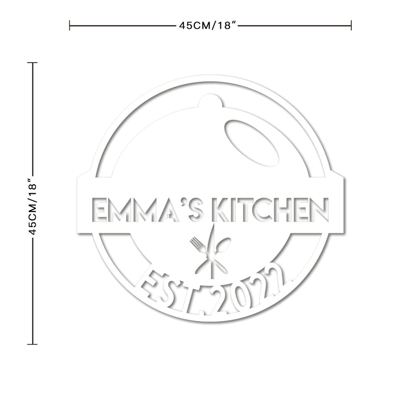 Letrero de metal personalizado para cocina, letrero de nombre personalizado para cocina, placa de apellido, cafetería, inauguración de la casa, regalo para amantes de la cocina, regalo de cocina para