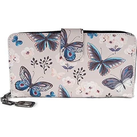 styleBREAKER Billetera de Mujer con diseño de Mariposas de Colores Cover