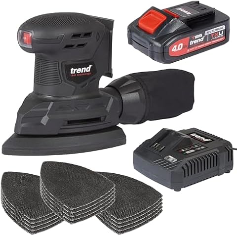 Trend 18V Cordless Detail Sander with Battery Cover