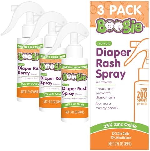 Boogie No-Rub Diaper Rash Spray for Babies - 1.7 fl oz (3 Pack)