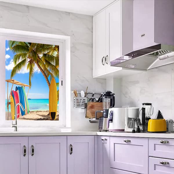 Vinilo Decorativo para Ventana Azul Playa 23.6x17.7 pulg miniatura 6