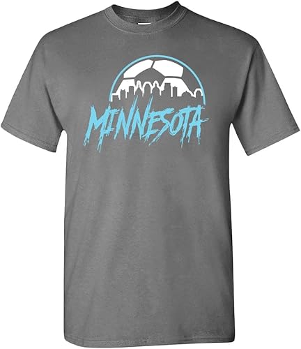 Miniatura 10 de Xtreme Apparrel Team City Skyline Men's T-Shirt for Soccer Fans