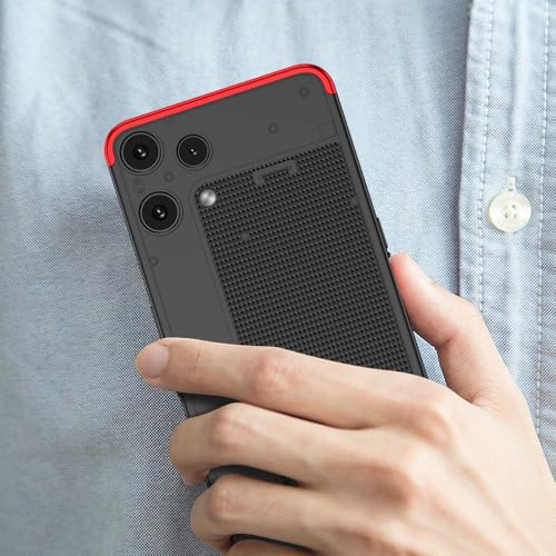 Image of Kapa Double Dip Full 360 Protection Back Case Cover for Nothing Phone 3A LITE (Red,Black)