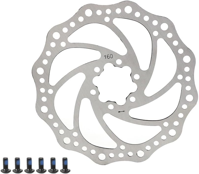 Akantor Mountain Bike Disc Brakes Set Mountain Bike Double Piston Line Pulling Disc Brakes Caliper, with A Pair of Aluminum Alloy Brake Levers/2pcs 160MM Rotor and A Set of Universal Brake Cable Kit.