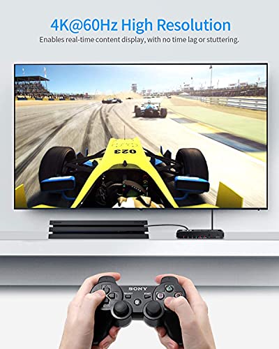 4K Hdr Hdmi Switch, Koopman 4 Ports Hdmi 2.0 Switcher Selector With Ir Remote Control, Supports Hdcp 2.2 4K@60Hz Ultrahd Hdr10 3D Hd1080P Dolby Dst, Hdmi Splitter For Ps4 Xbox Apple Tv Fire Stick #TOP3