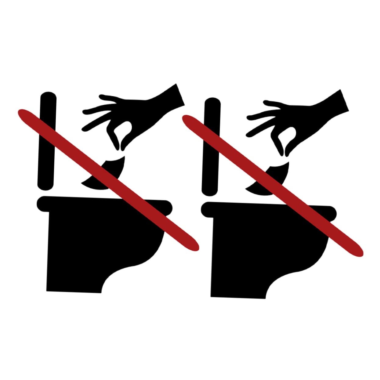 SOLUSTRE 2 Sheets Adhesive Toilet Lid Sign Sticker Removable Bathroom Sign Decal for Toilets Easy to Reminder for Restroom Etiquette