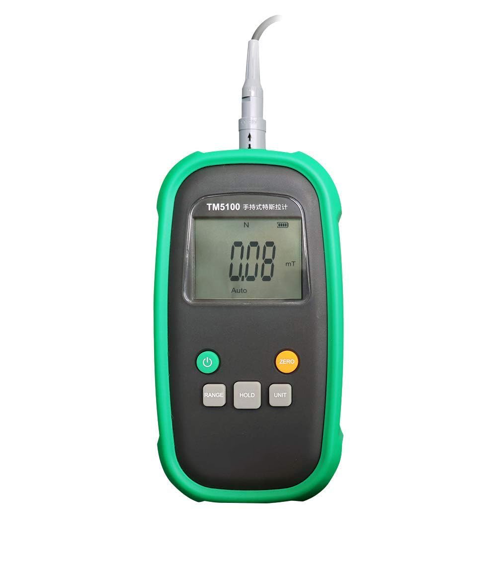 Digital Gauss Meter Tesla Tester with Measuring Range 10mT to 2400mT Accuracy 5 Percent Resolution 10 μT 100 μT Directly Display The N/S Magnetism of The Measured Magnetic Field