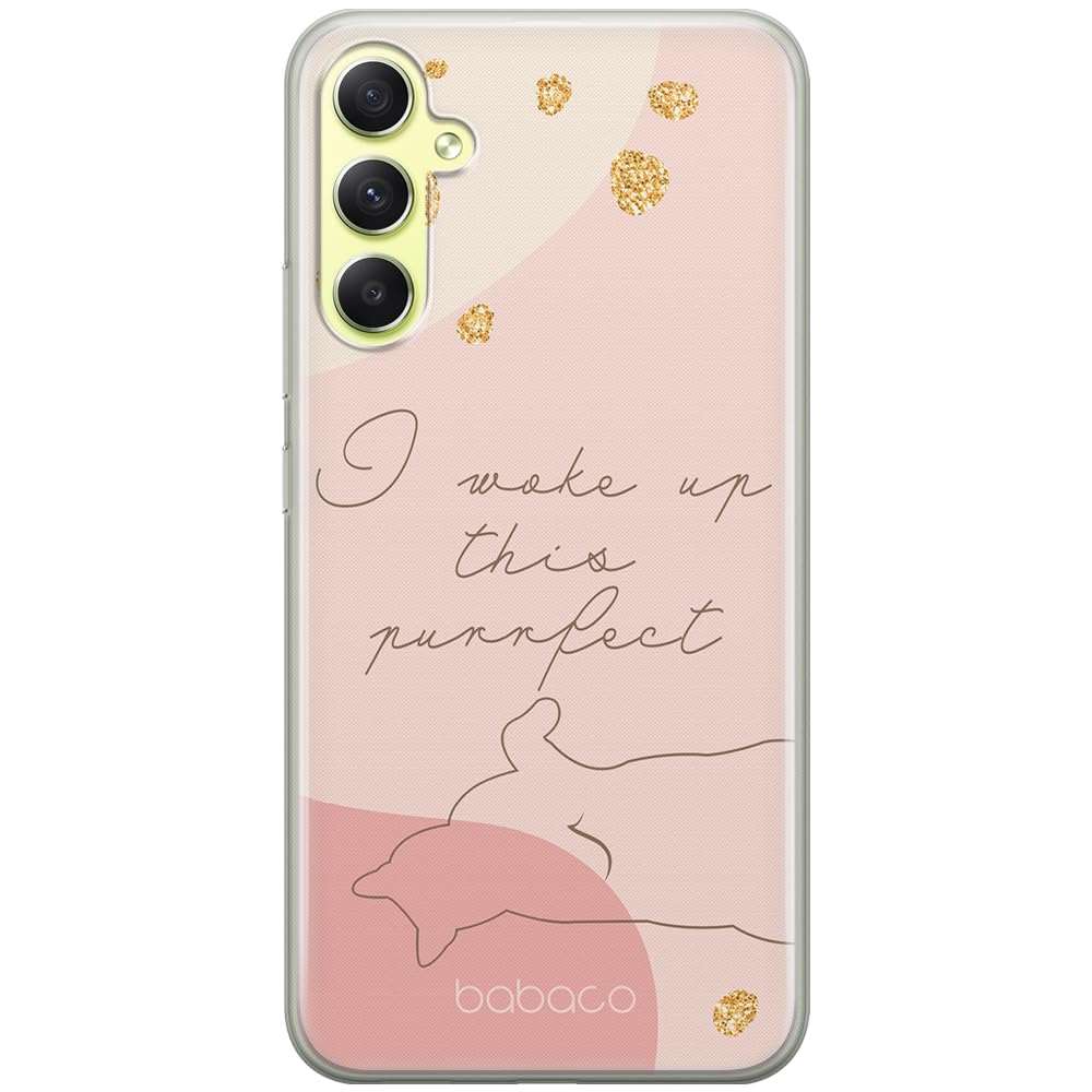 Babaco ERT GROUP mobile phone case for Samsung A34 5G original and officially Licensed pattern Cats 008 optimally adapted to the shape of the mobile phone, case made of TPU