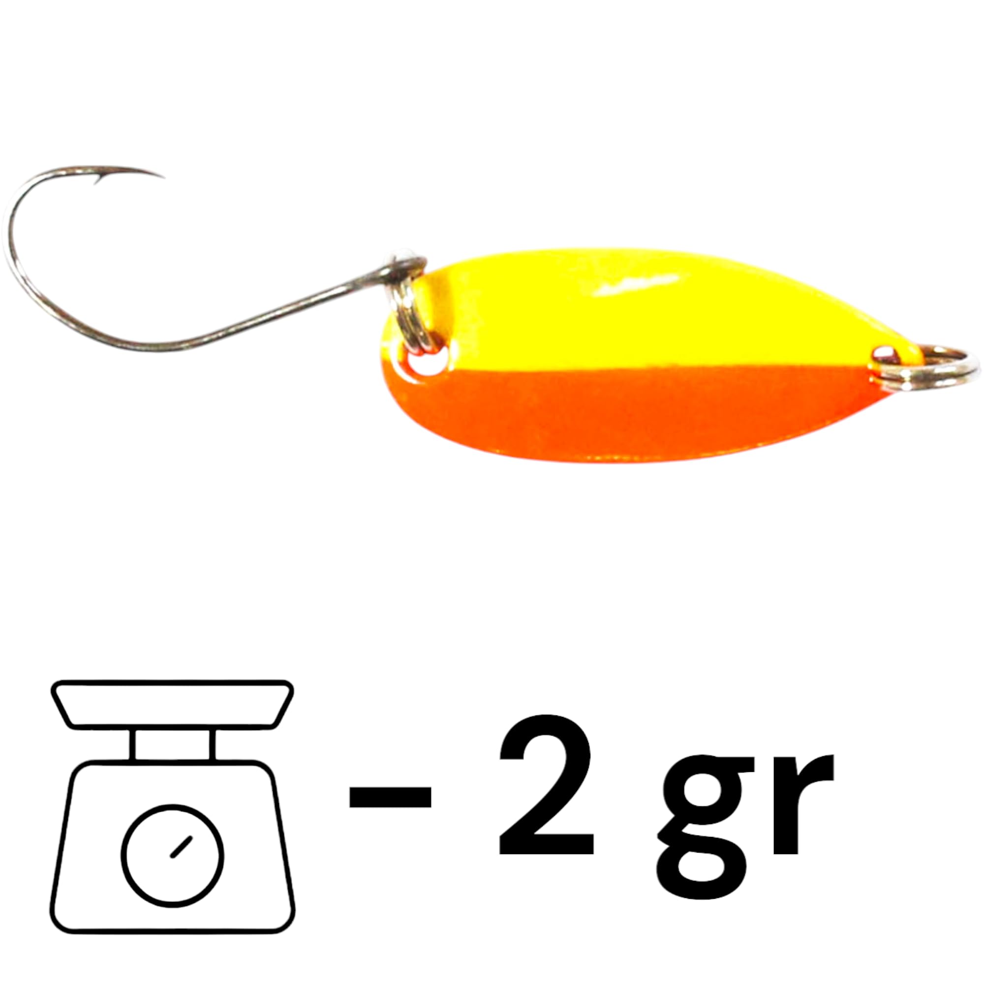 Mini pesce persico e trota Spoon Zulu 2 g 23 mm – esca per trota & pesce persico con gancio da pesca – freccia trota & pesce predatore – esca sportiva – esca artificiale – wobbler – accessori
