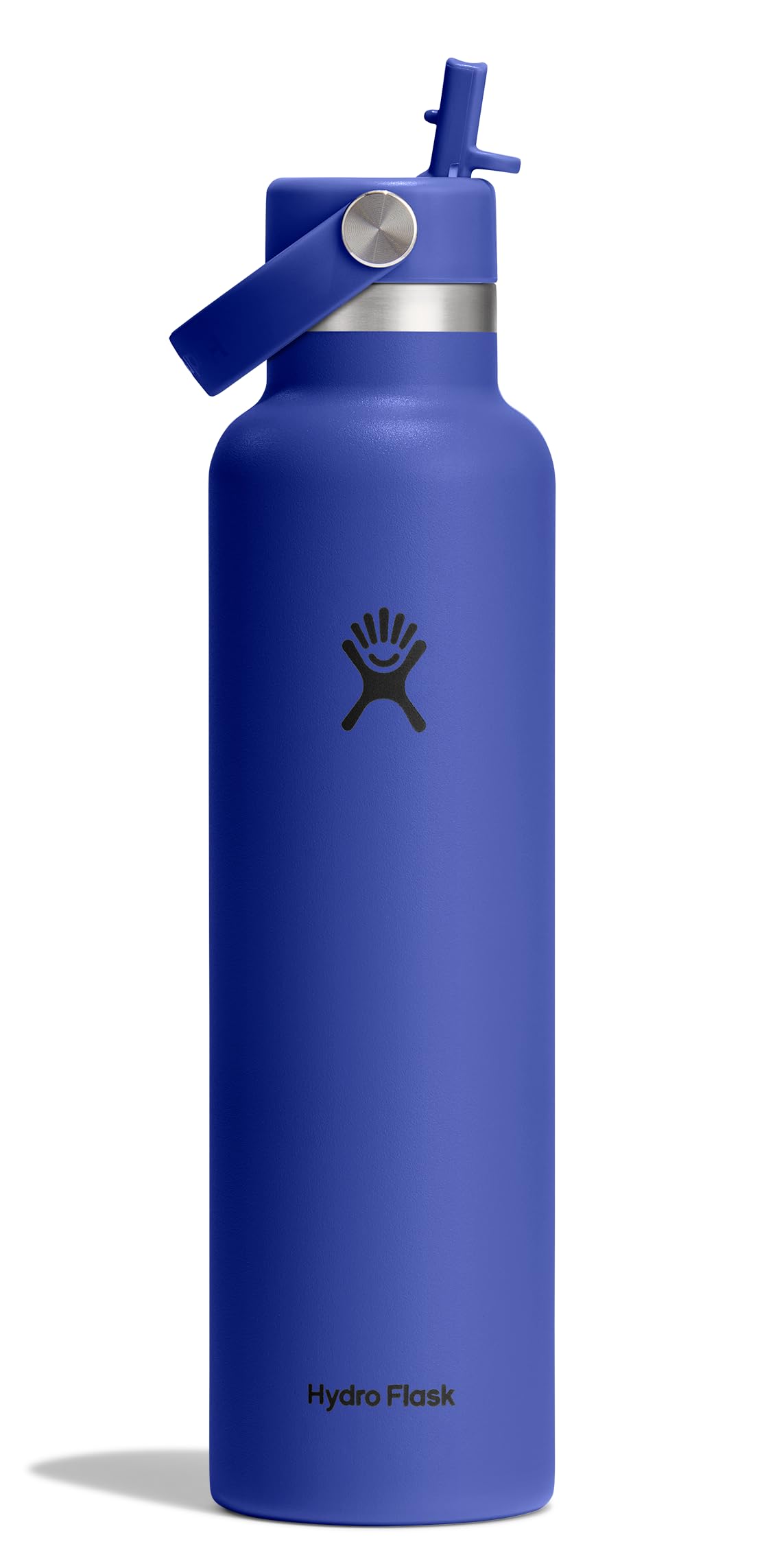 Hydro Flask Water Bottle - Insulated Stainless Steel - Straw Lid, Non Spill, Leakproof in 24 Oz Capri Blue
