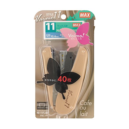Agrafeuse Max Vaimo 11 Style compacte 40 feuilles marron clair de table