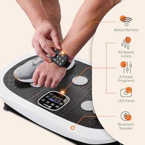 Image of Lifepro 4D Vibration Plate Exercise Machine - Triple Motor, 7 Presets, 60 Speeds Rumblex Plus /Pro Vibrating Platform with Wrist Remote - Whole Body Shaker Vibration Plate for Lymphatic Drainage