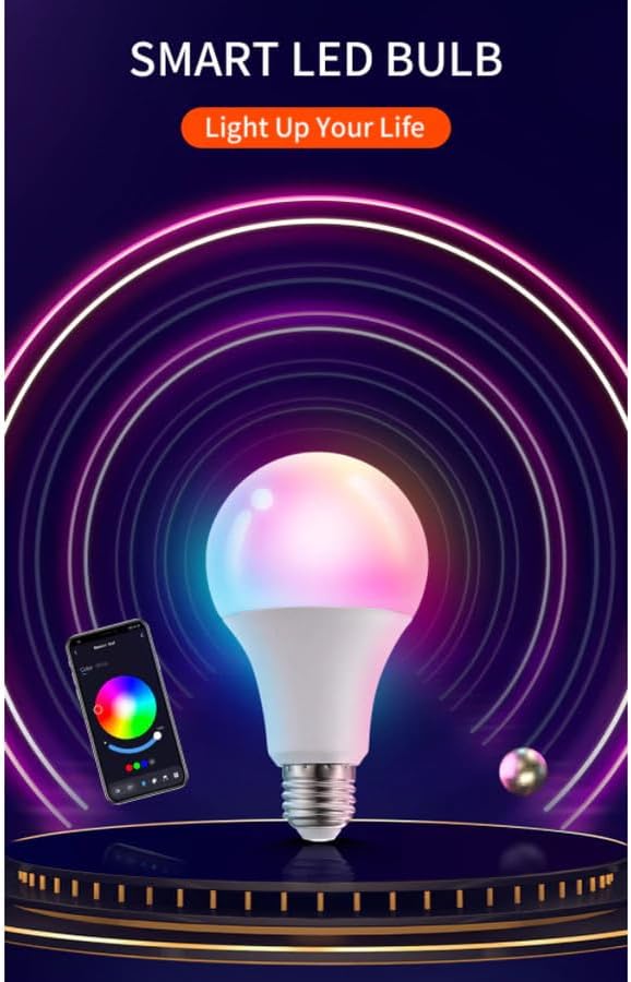 Lâmpada Inteligente LED Smart WI-FI compatível com Alexa, linha N...