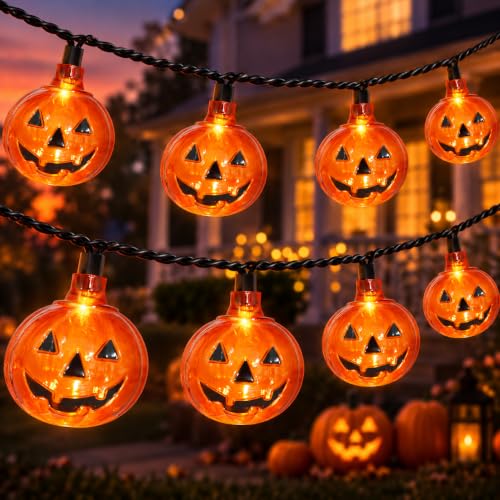 12FT Halloween Pumpkin String Lights with 20 LED Orange Pumpkin Lights