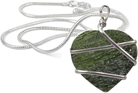 Authentic Moldavite Pendant Necklace Real Czech Moldavite Crystal 925 Sterling Silver Handmade Healing Crystal Jewelry Gift for Her Chakra Birthstone Pendant - Image 3
