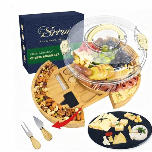 SRRUI Round Charcuterie Board Set