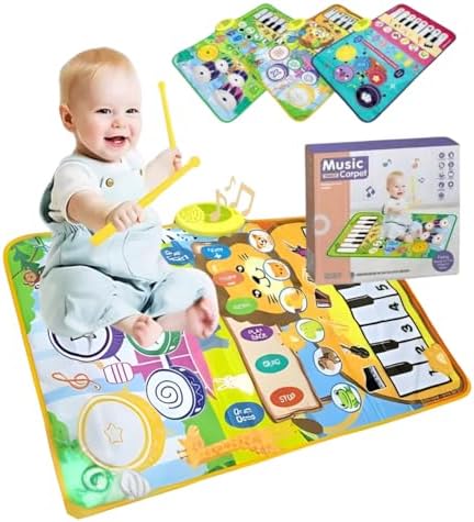 Tapete de Música Infantil, 6 Modos: Piano, Bateria, Violino, Saxo...