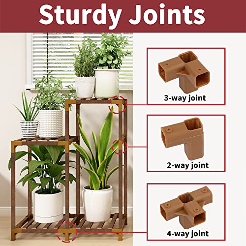 Homkirt Plant Stand Indoor Outdoor, Plant Shelf Corner Tall Plant Stand Flower Stand Wooden Tiered Plant Rack Holder Organizer Display For Multiple Plants For Patio Porch Balcony Garden(8 Tier) thumb #1