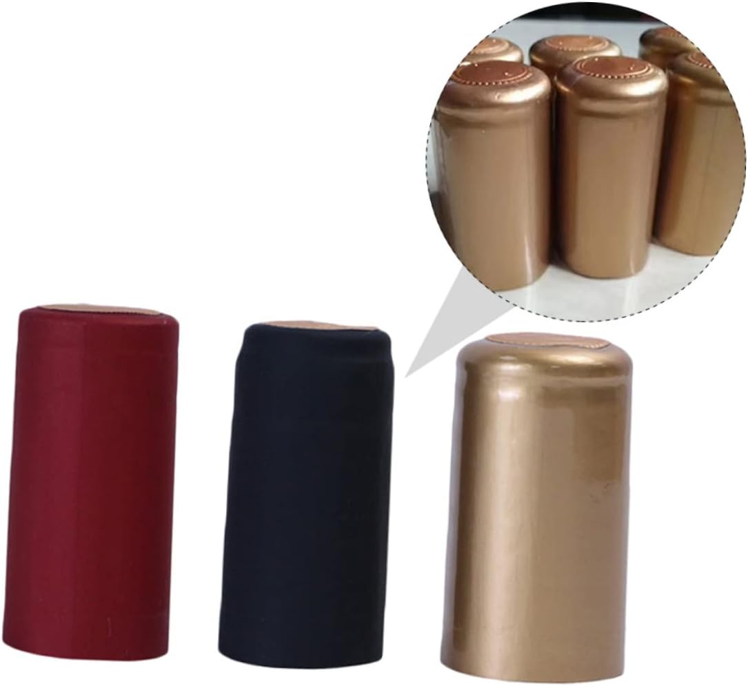 150pcs Heat Shrink Caps Plastic Sealing Film Wine Bottle