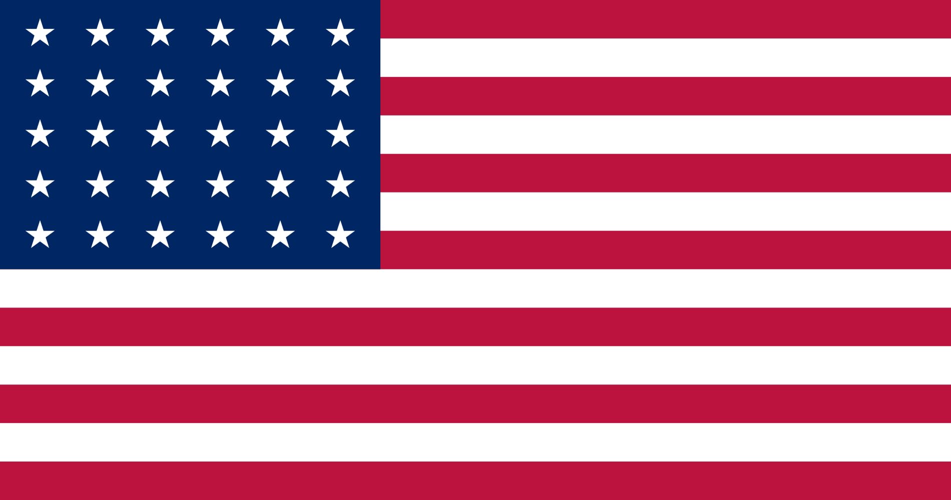 Drapeau United States 1848-1851 à 30 étoiles pour collectionneur historique