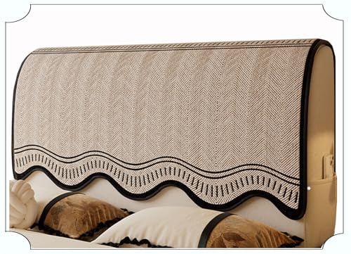HKJGNH Funda Tejido de Chenilla.para Cabecera En Espesado En Colores Sólidos para Camas Individuales Dobles King Queen Decoración De Dormitorio(H2,210x90cm)