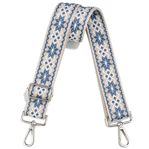 Image of Crossbody Straps for Purses Silver Hardware Purse Strap Wide Shoulder Strap Adjustable Replacement