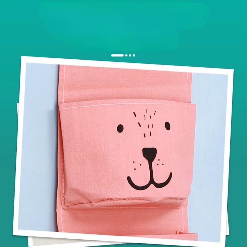Wandaufbewahrung, Hängende Aufbewahrungstasche mit 3 Taschen, hängender Organizer for Wohnheim, Wohnzimmer, Badezimmer, Zuhause, Wandschrank-Organizer aus Stoff(Orange)