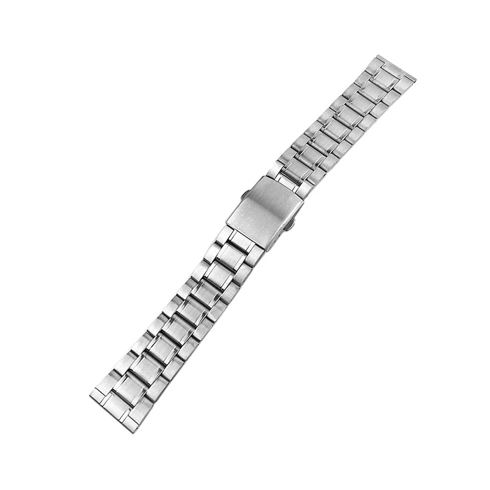 Uhrenarmband, massives Edelstahl-Ersatzarmband, atmungsaktiv, Schnellverschluss-Armband, 18 mm, 20 mm, 22 mm, Silber