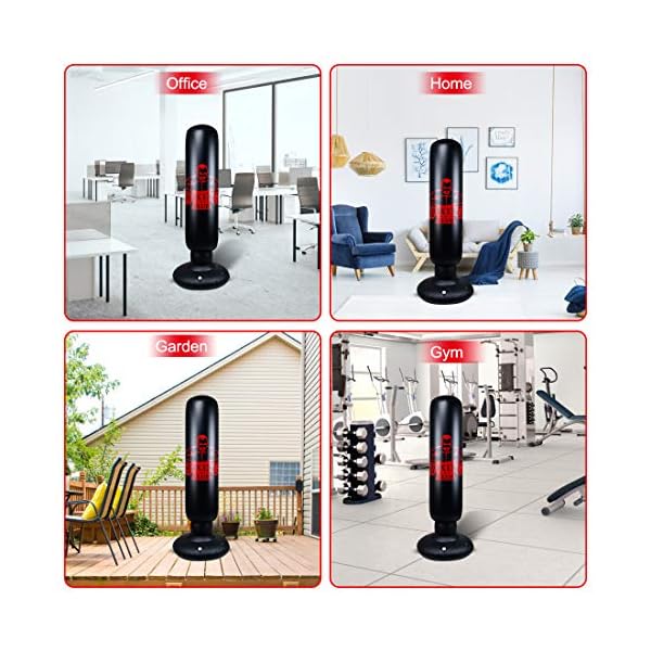 Punching-Bag-for-Kids-Locsee-Inflatable-Freestanding-Bop-Bag-for-Adults-Kids-Fitness-Boxing-Target-Bag-with-Stand-Training-Kickboxing-Equipment-63-inch Punching Bag for Kids, Locsee Inflatable Freestanding Bop Bag for Adults Kids Fitness Boxing Target Bag with Stand Training Kickboxing Equipment (63 inch)